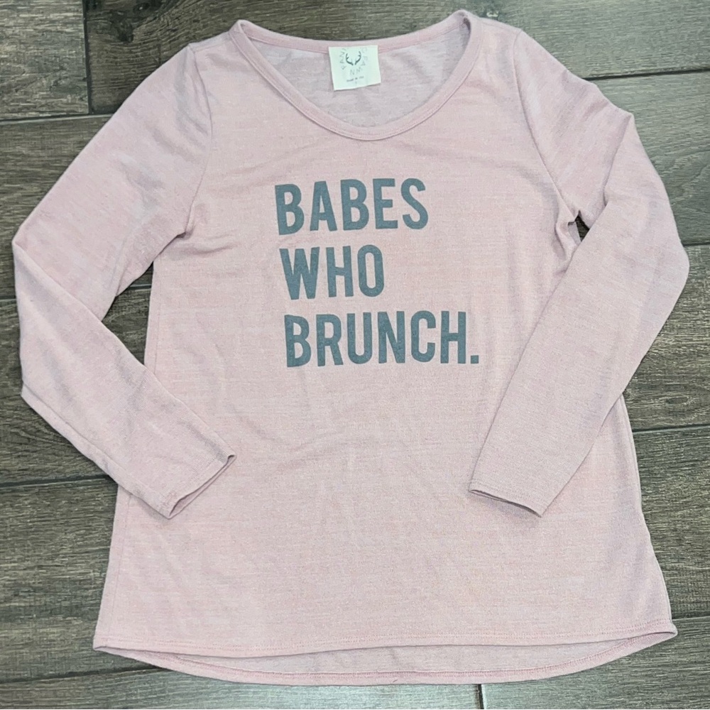 Fantastic Fawn Light Purple Slogan Scoop Neck Sweater